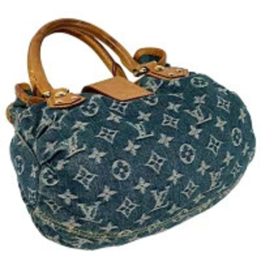 Louis Vuitton Pleaty Handbag Monogram Denim Blue - Picture 2 of 7
